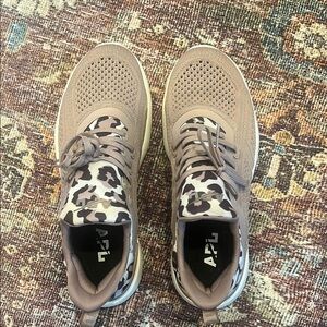 APL Camo Patterned Sneakers in Beige and Brown